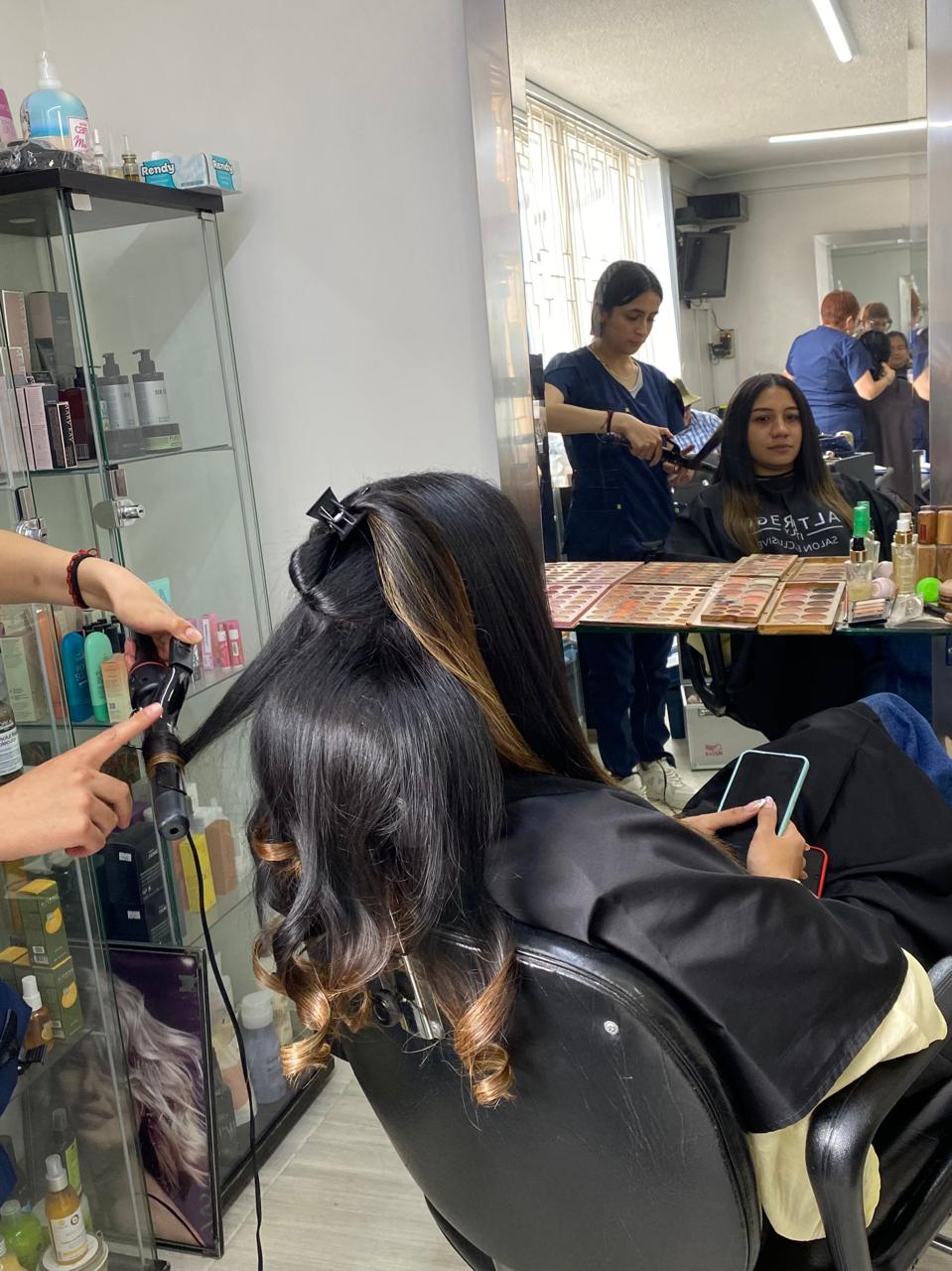 Rizado de cabello con tenaza